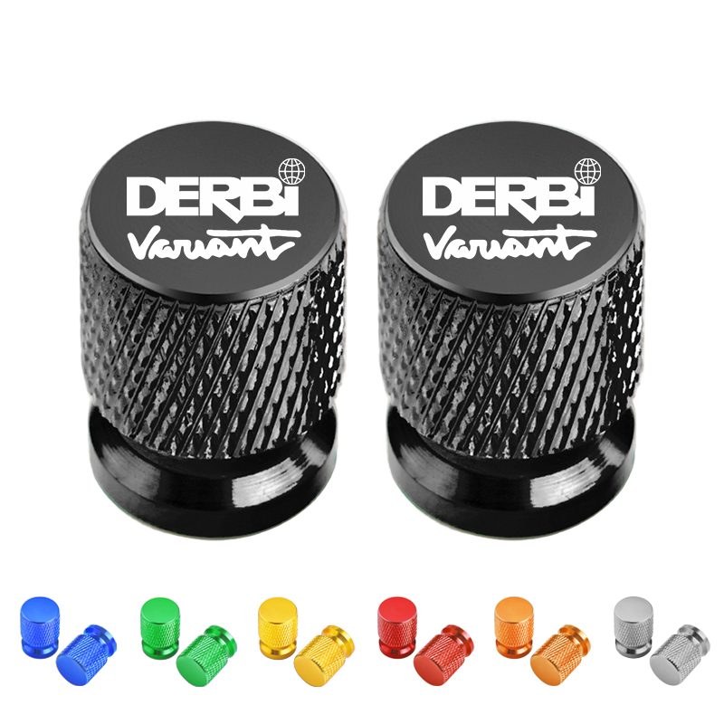 Motorcycle Valve Cover - 2 Stück CNC-Reifenventilkappen für DERBI VARIANT