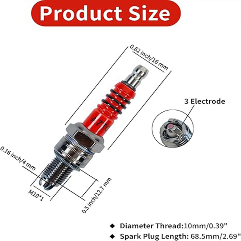 3 Stück A7TC 3-Elektroden-Zünd – Motorcycle Spark Plug Bewertung und Preis